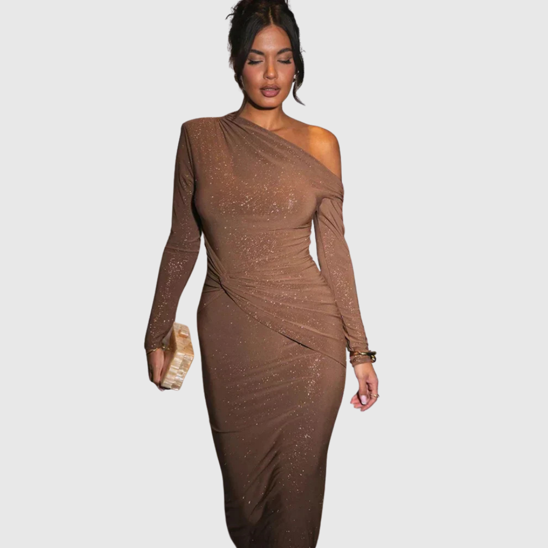 Vionne | Lesklé Maxi Šaty