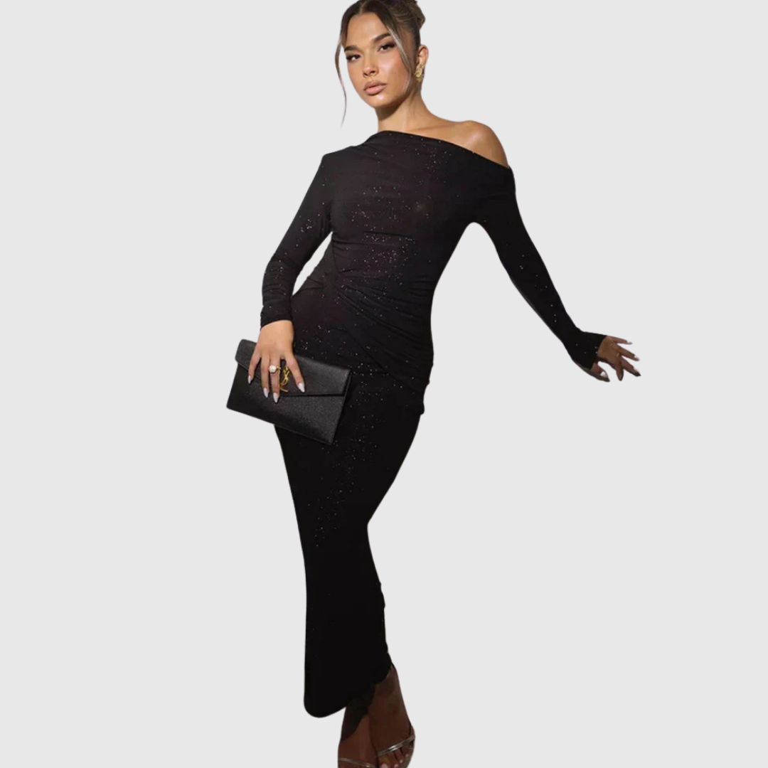 Vionne | Lesklé Maxi Šaty