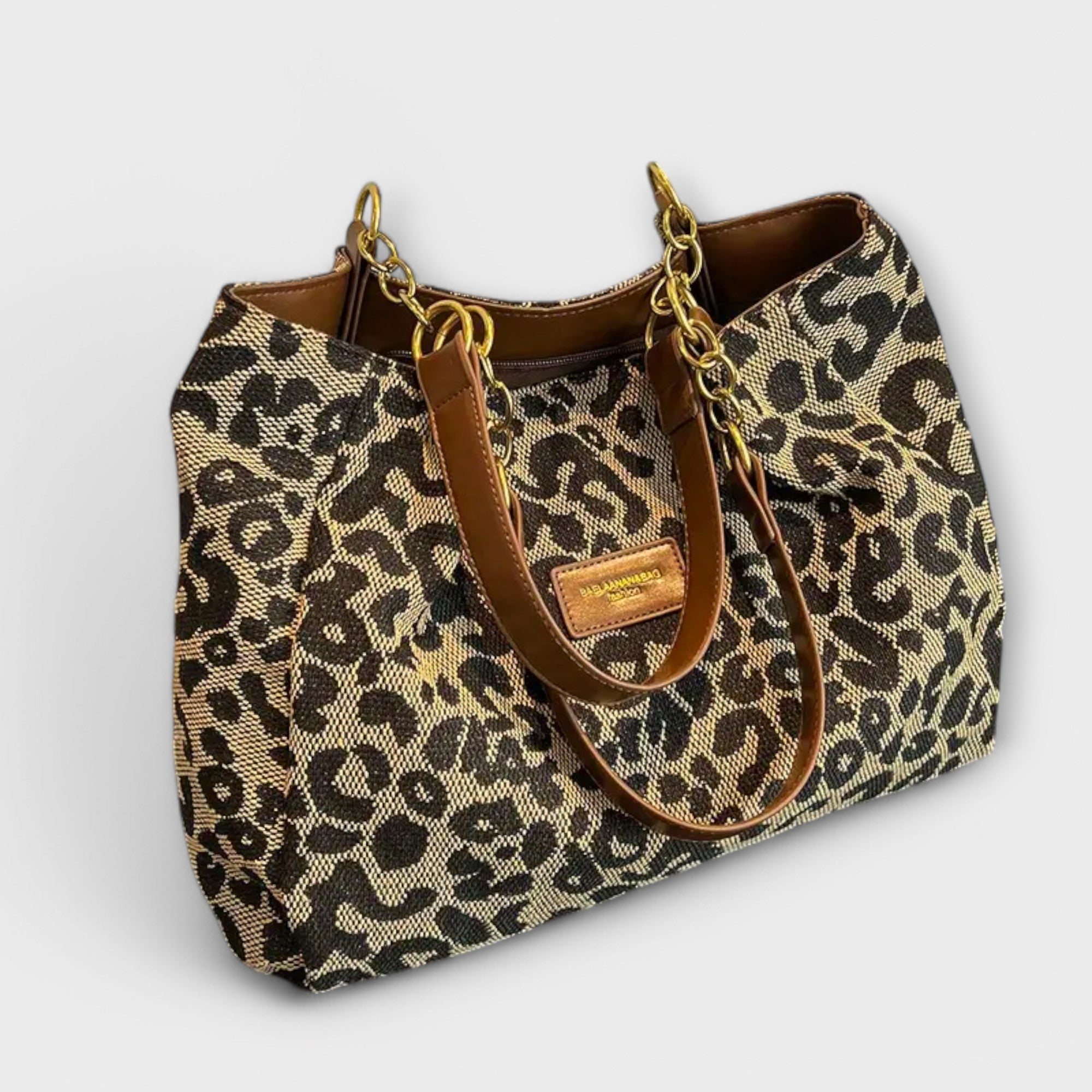 Valentyna - Plátenná taška s leopardím vzorom