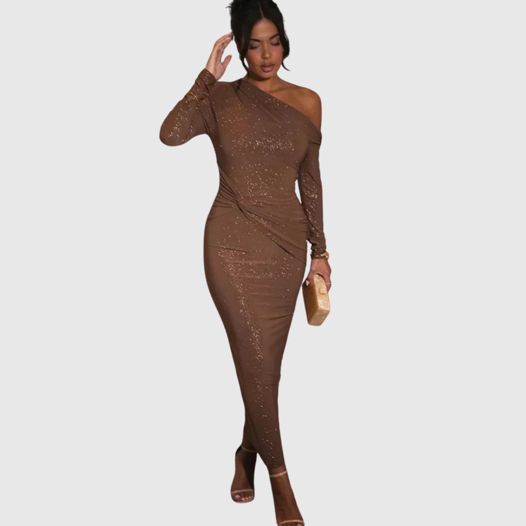 Vionne | Lesklé Maxi Šaty