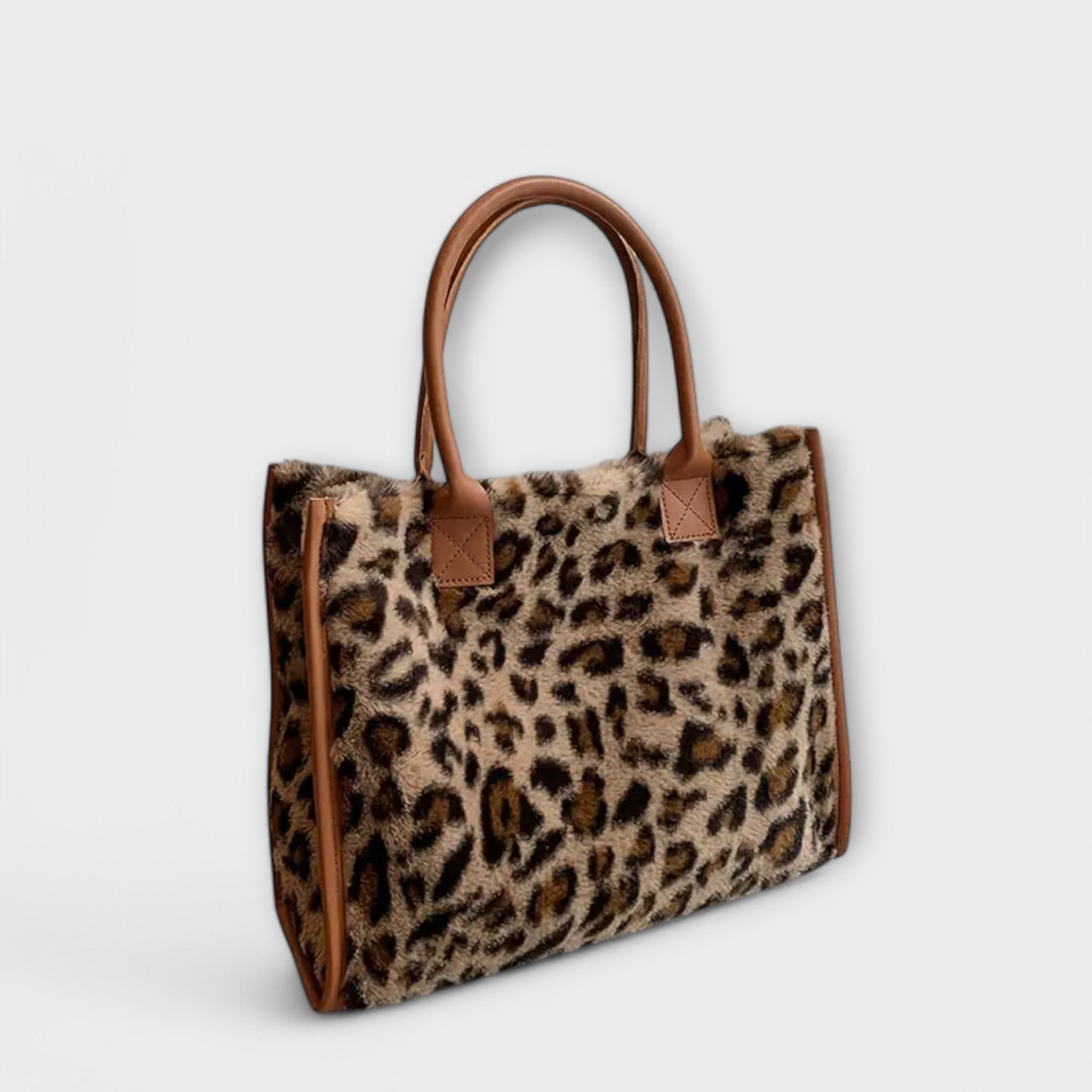 Valentyna - Elegantná leopardia plyšová taška